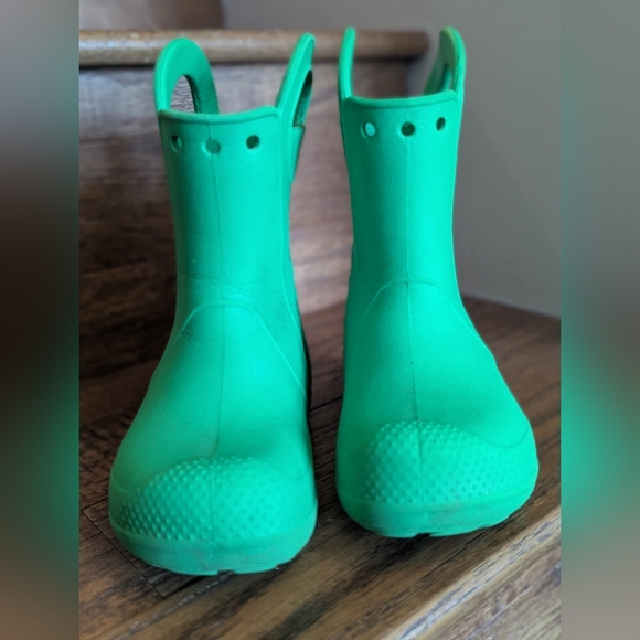 Crocs Grade/Pre-School Kids Handle It Rain Boots Kids Size 9 Green - Picture 9 of 14
